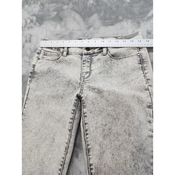 DKNY Jeans Mid Rise Jeggings Size 8 Gray Subtle Snakeskin Print Stretch Denim - Picture 12 of 16